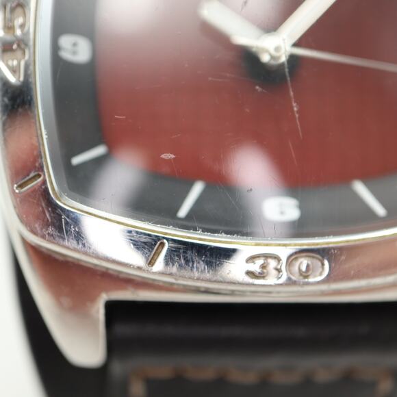 Fossil Kaleido Mens Red Orange Color Change 41mm Watch Black Leather New Battery - Picture 9 of 16